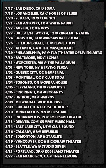 Summer Slaughter Tour Dates Summer Slaughter Tour Dates