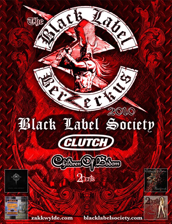 Black Label Society Berzerkus Tour Poster 2010 Black Label Society Berzerkus Tour Poster 2010