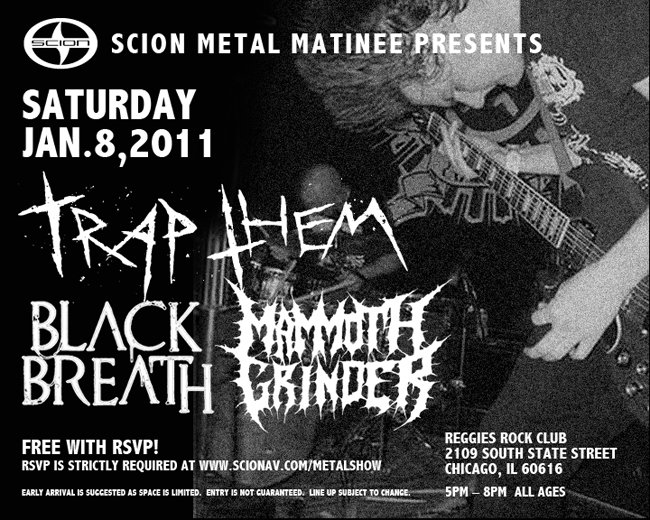 Trap Them, Black Breath, and Mammoth Grinder team up for 2 Free Scion Metal Shows Trap Them, Black Breath, and Mammoth Grinder team up for 2 Free Scion Metal Shows