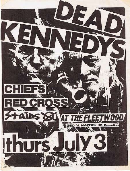 Dead Kennedys, Cheifs, Red Cross & Stains at the Fleetwood 1980