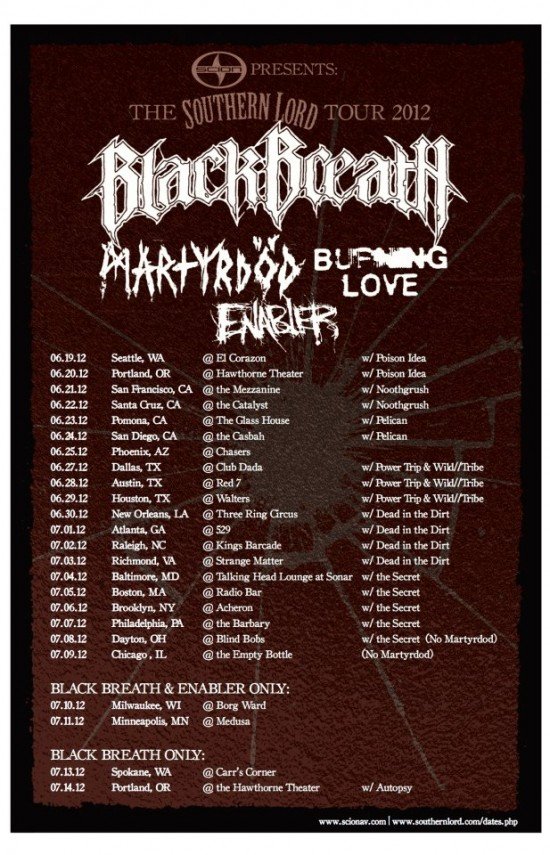 Southern Lord US Tour 2012 Southern Lord US Tour 2012